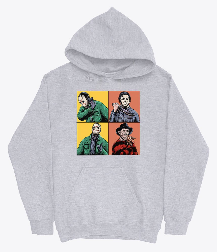Horror movie grey hoodie