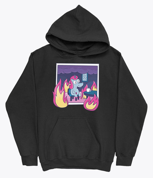Everything is fine meme hoodie