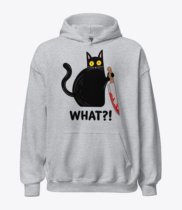 Funny Cat With Knife Hoodie