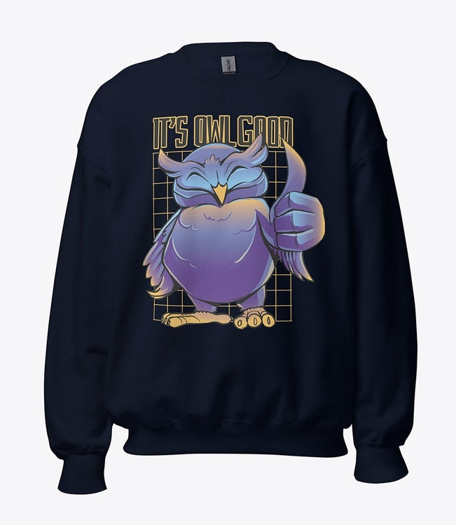Funny Owl Fleece Sweatshirt