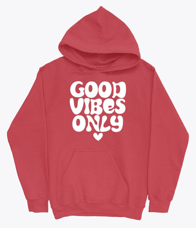 Good vibes red hoodie