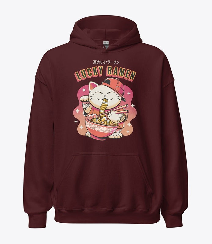 Lucky cat ramen bowl hoodie