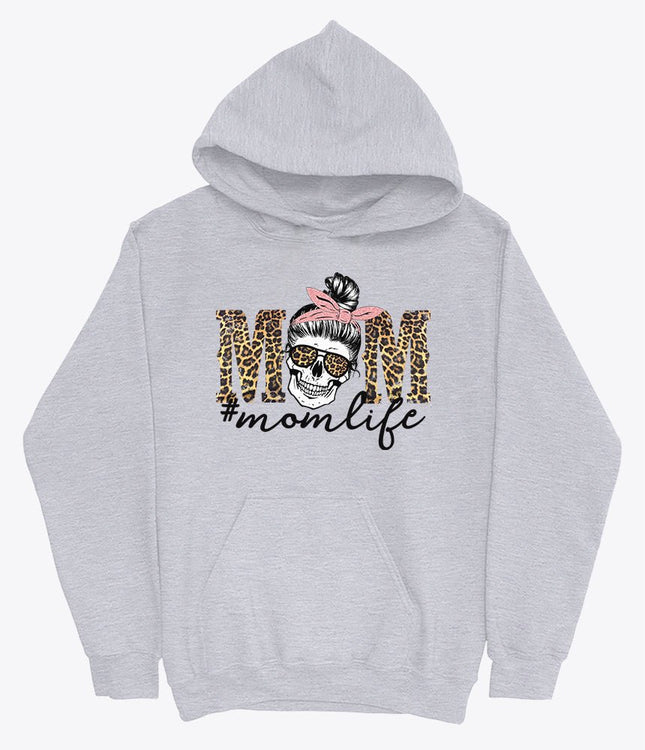 Mom life skull hoodie