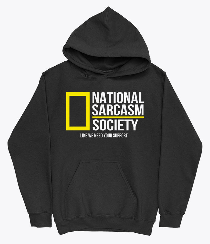 Sarcasm society black hoodie