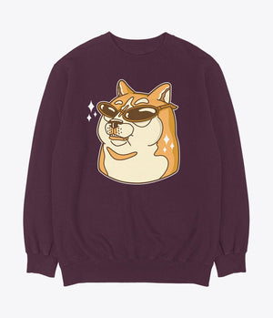 Shiba inu sunglasses sweatshirt