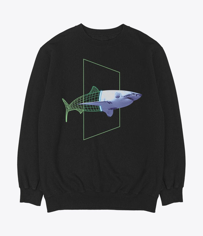 Vaporwave shark sweater
